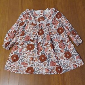 Joie Floral & Mushroom Print Long-Sleeve Dress Toddler Girl 4T
